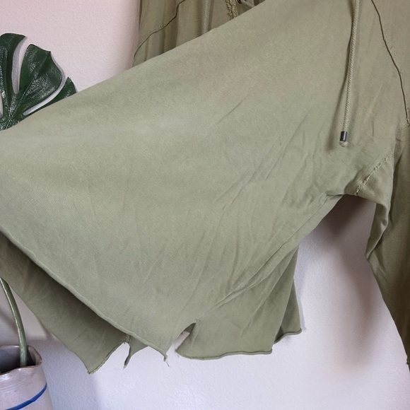 Aerie Oversized Lace Up Cotton Hoodie Sweatshirt - Picture 7 of 12